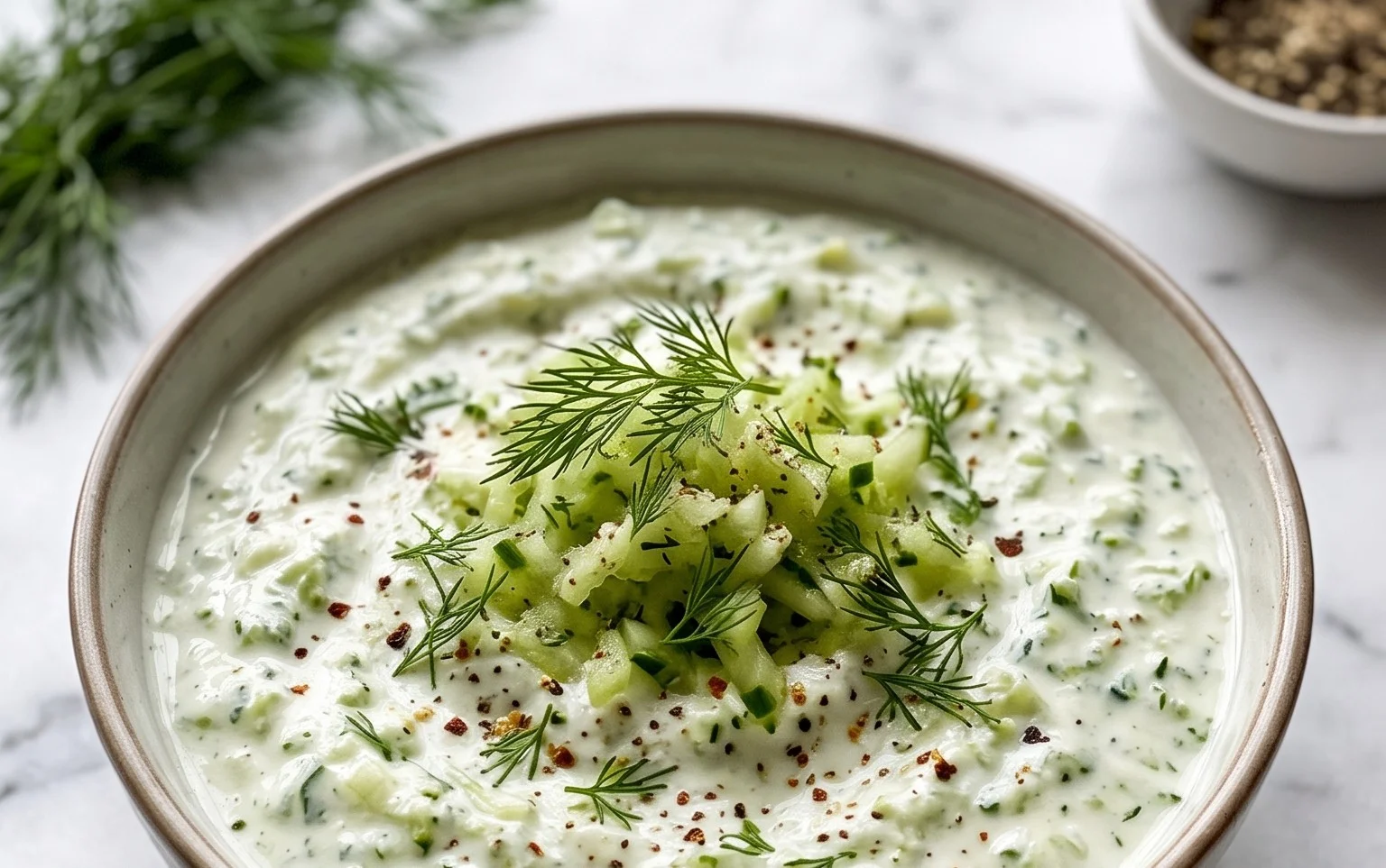 Cucumber Dip with Sour Cream and Dill