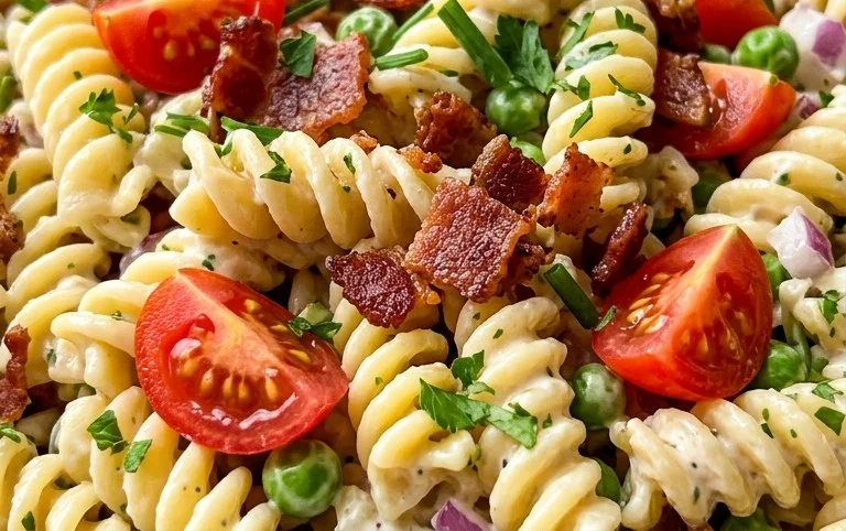 Beef Bacon Ranch Pasta Salad
