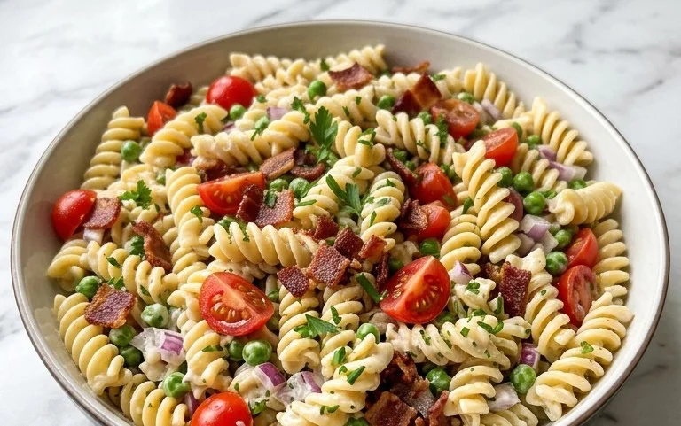 Beef Bacon Ranch Pasta Salad