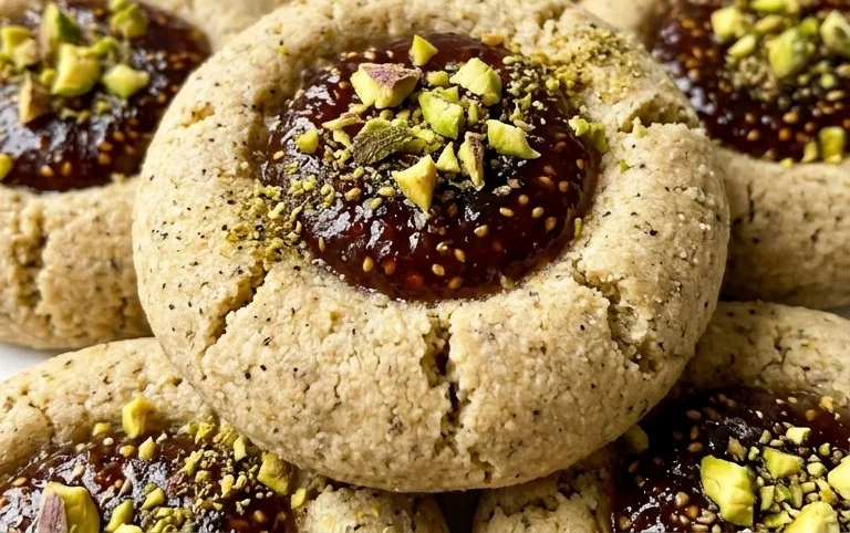 Cardamom Fig Thumbprint Cookies