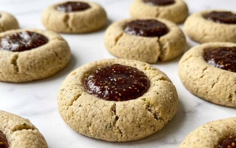 Cardamom Fig Thumbprint Cookies