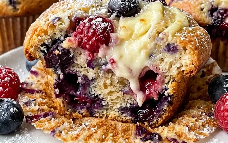 Berry Cream Cheese Muffins