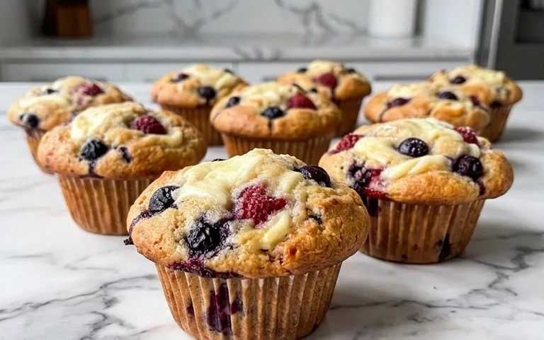 Berry Cream Cheese Muffins