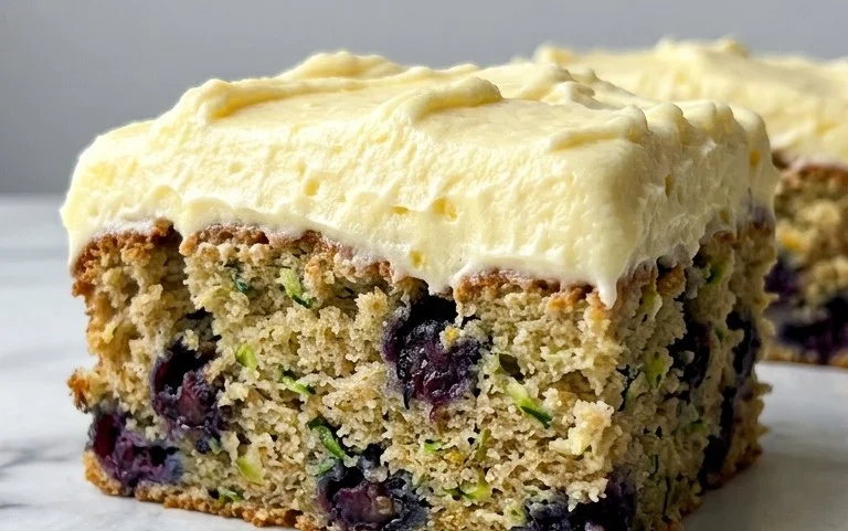 Blueberry Zucchini Cake with Lemon Buttercream