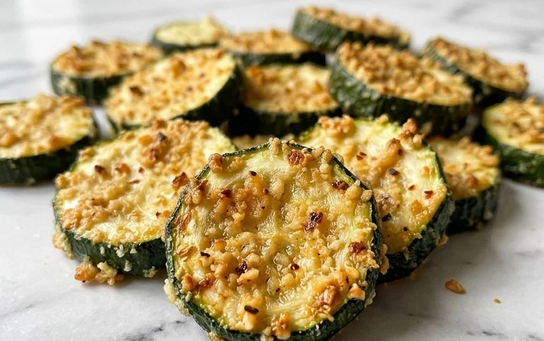 Irresistibly Crunchy Garlic Parmesan Roasted Zucchini