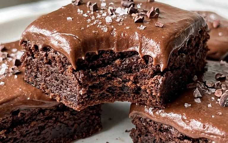 Zucchini Brownies with 1 minute Frosting!